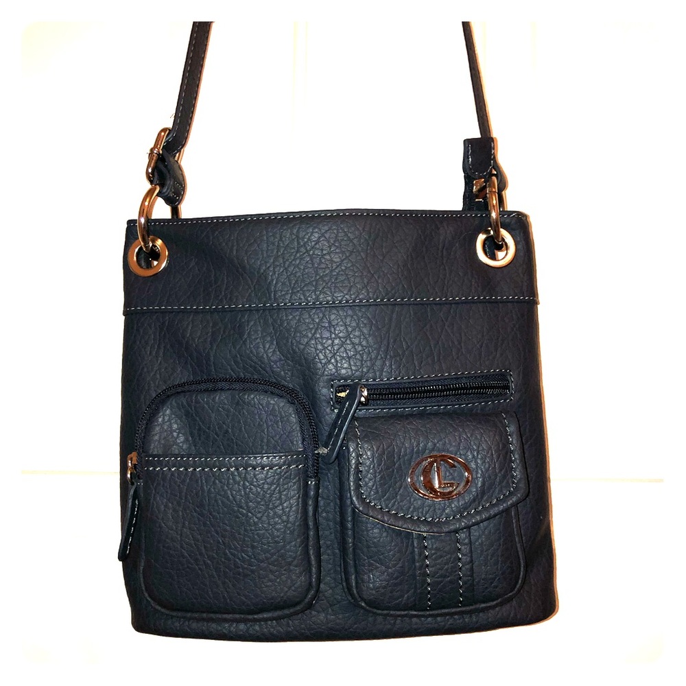 Navy blue CL brand crossbody purse